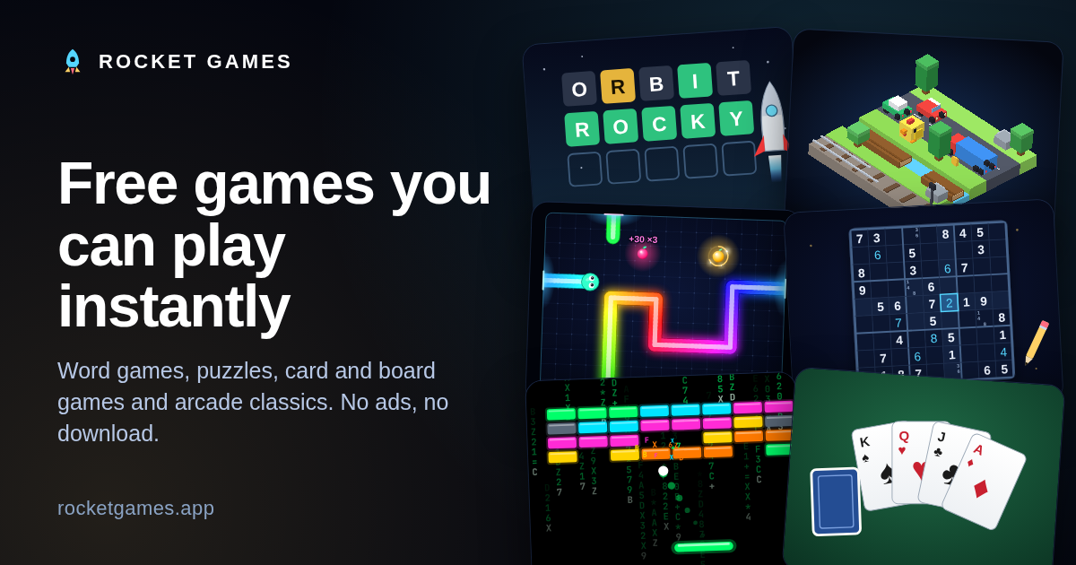 Word Card Snake Rocket Games: Free Online Games, No Download, No Ads